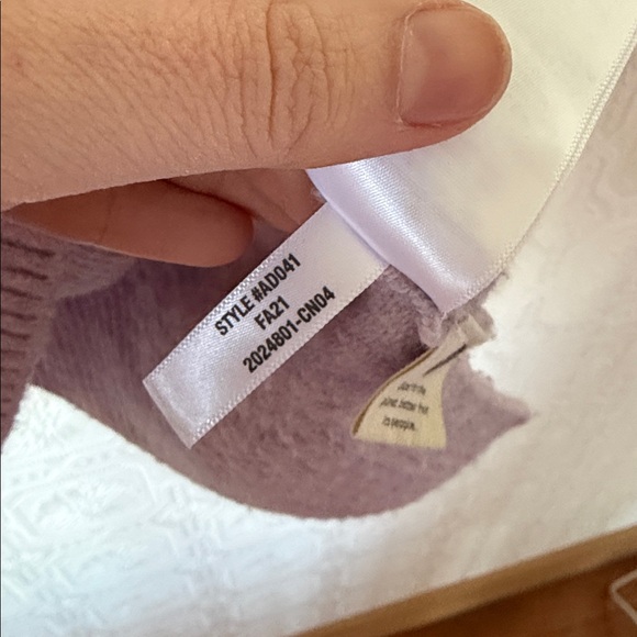 Madewell Payton Pullover Sweater in Coziest Yarn Heather Lilac Purple Size S - Picture 5 of 11